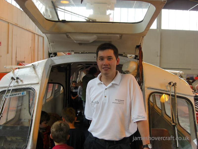 Walking around at the 2009 Hovershow - Me on the bow ramp of the museum's first ever craft, donated to Warwick in the late 70s (submitted by James Rowson).